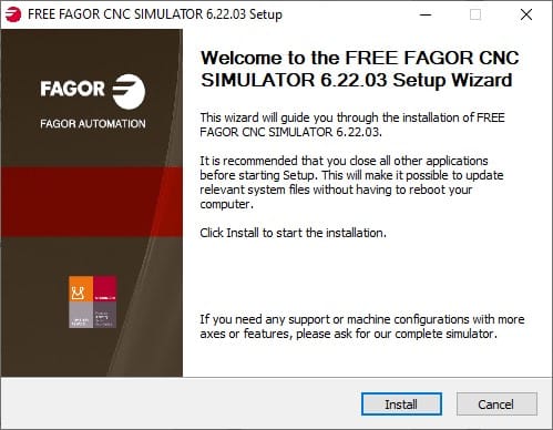 Fagor8065 Simulator Installation 1
