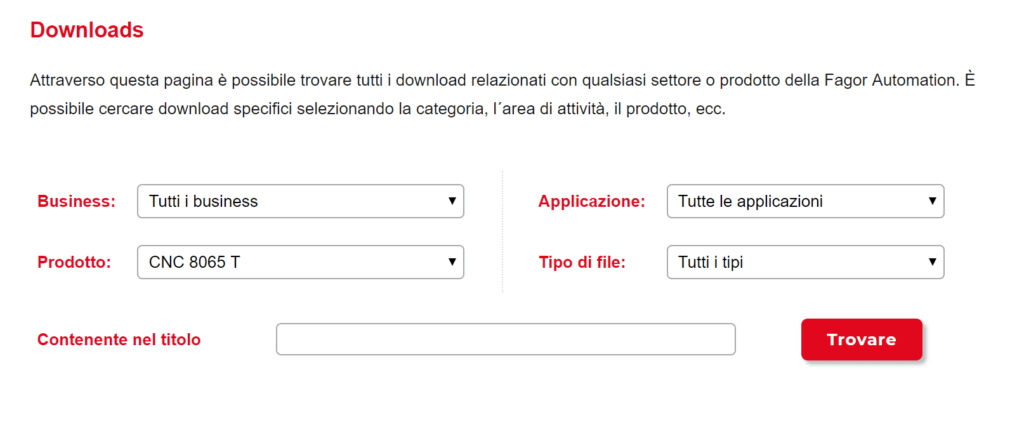 Pagina di ricerca simulatore CNC free Fagor 8065