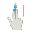 Siemens 840D - 2-finger vertical scrolling (flick)