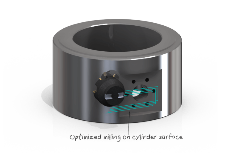 Cylinder face milling CNC Of Course