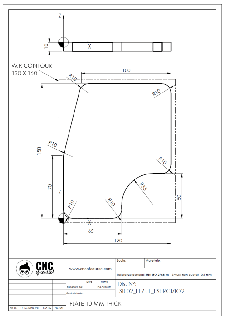 Tool radius compensation lesson - Table 1